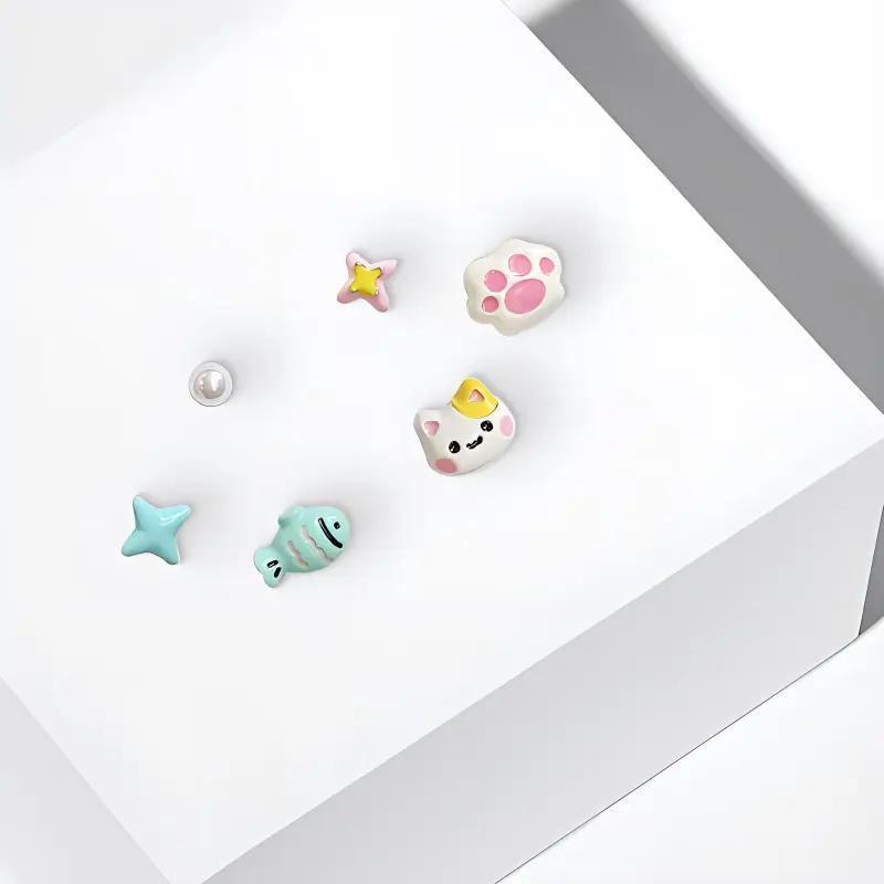 WANLIACC Alloy Stud Earrings Set Women's-2