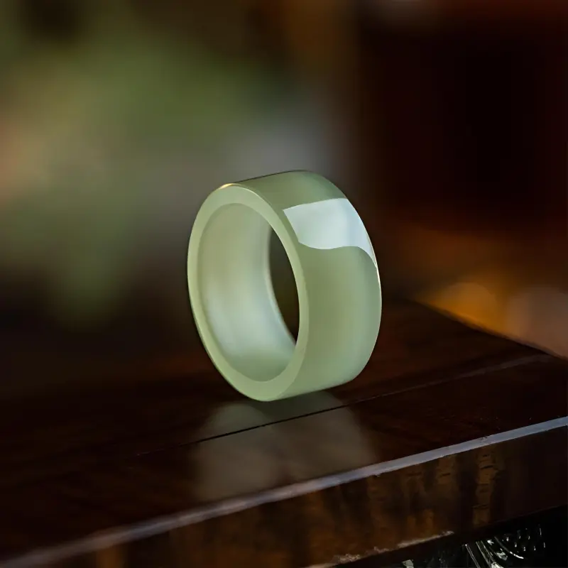 Cuizu Hetian Jade Rings Unisex Green Jade-1