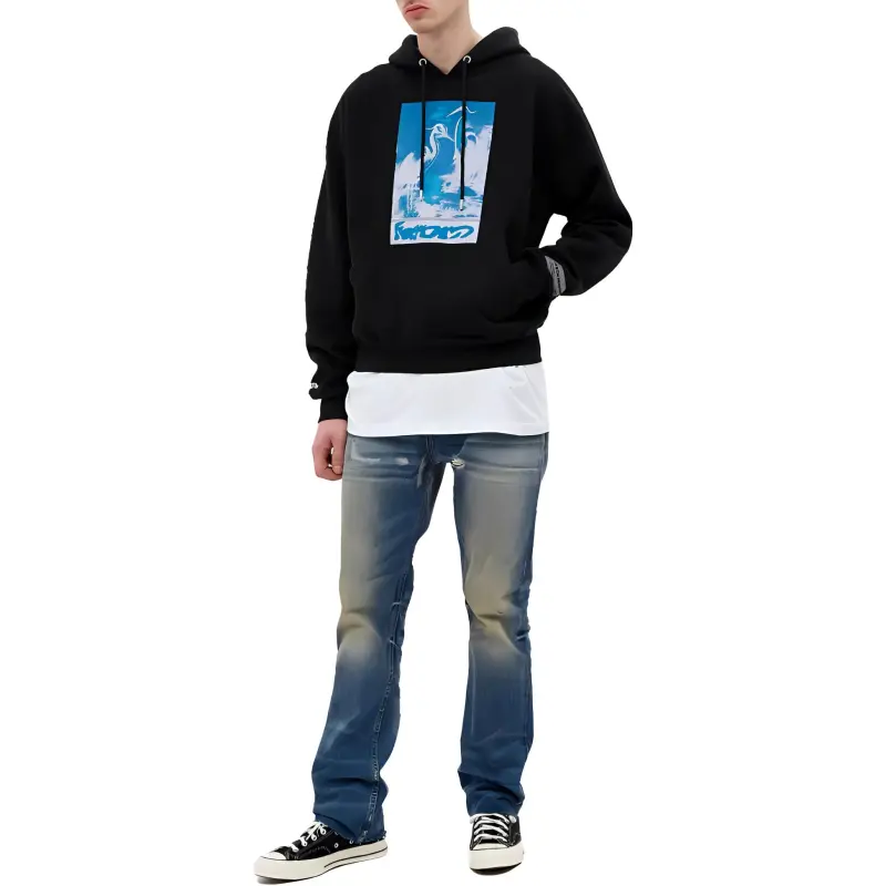 HERON PRESTON Sweatshirts Men Black-3
