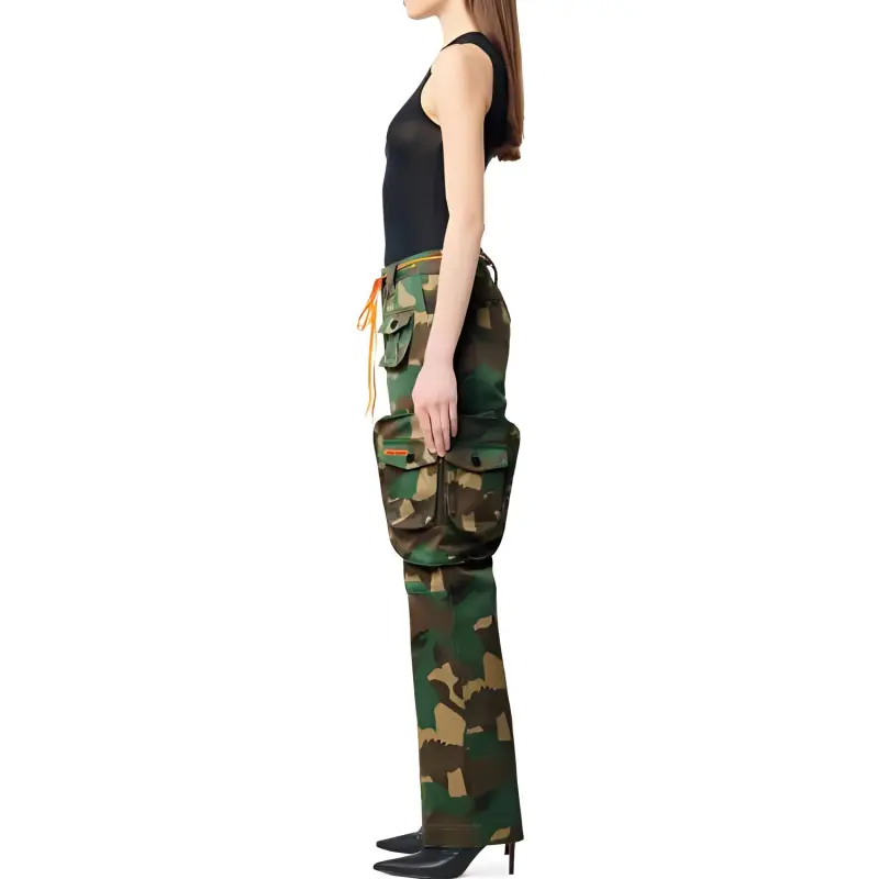 HERON PRESTON Cargo Pocket Trousers 'Camo'-4