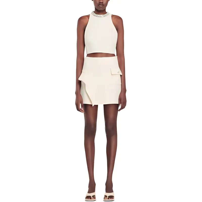 Sandro FW23 Sandro Casual Short Skirts Women's White-1