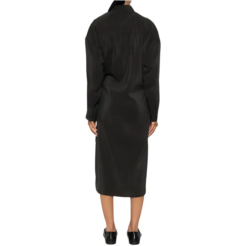 Lemaire Straight Collar Twisted Dress 'Dark Espresso'-2