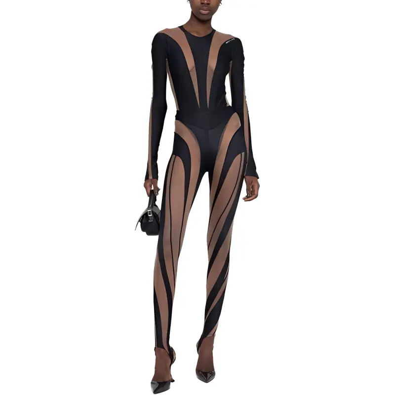 Mugler Semi-sheer Leggings-1