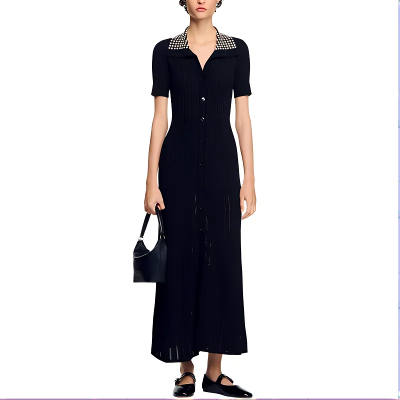Sandro Knitted Maxi Dress-2