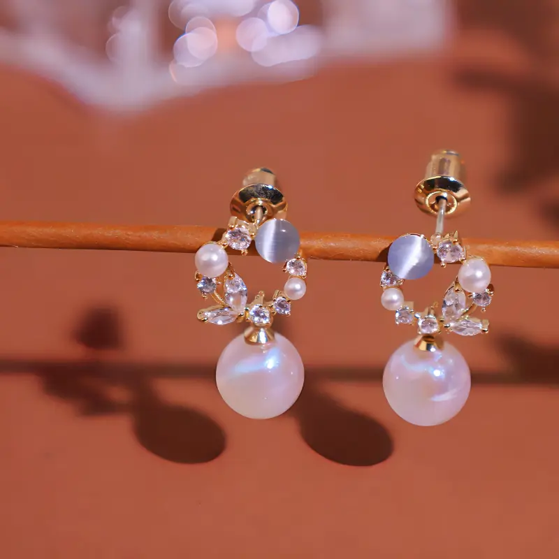 PIARA Faux Pearl Earrings Women's-1