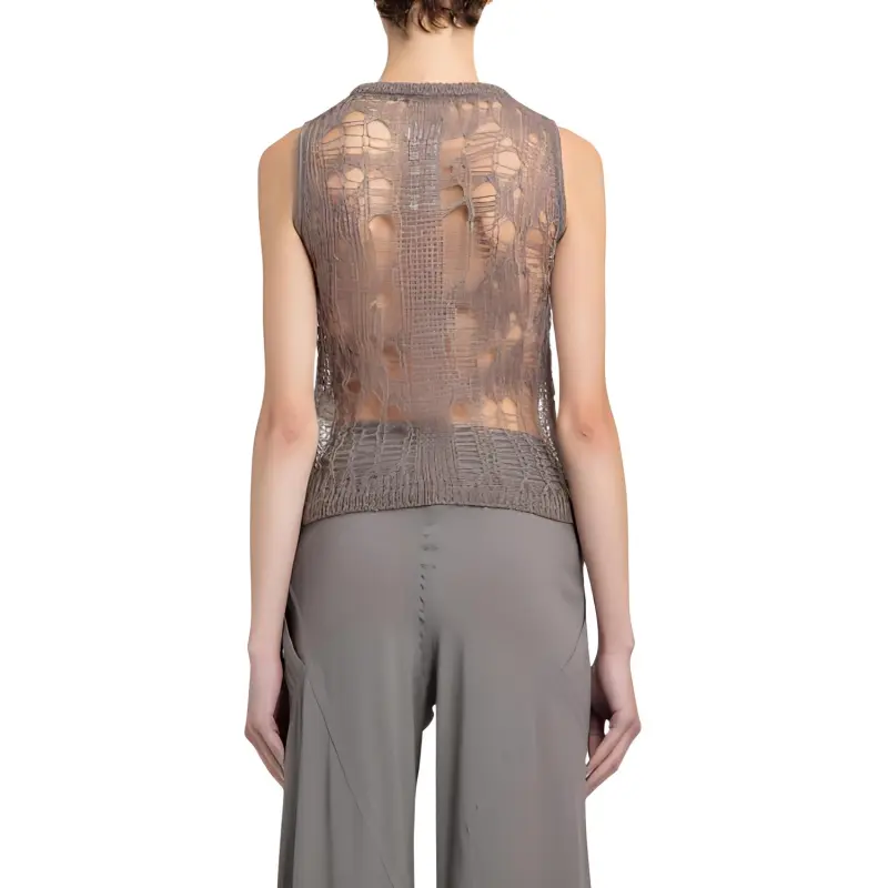 RICK OWENS Maglia Spider Tank Dust-4