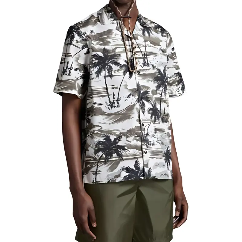 Moncler Graphic Printed Short Sleeved Shirt-3