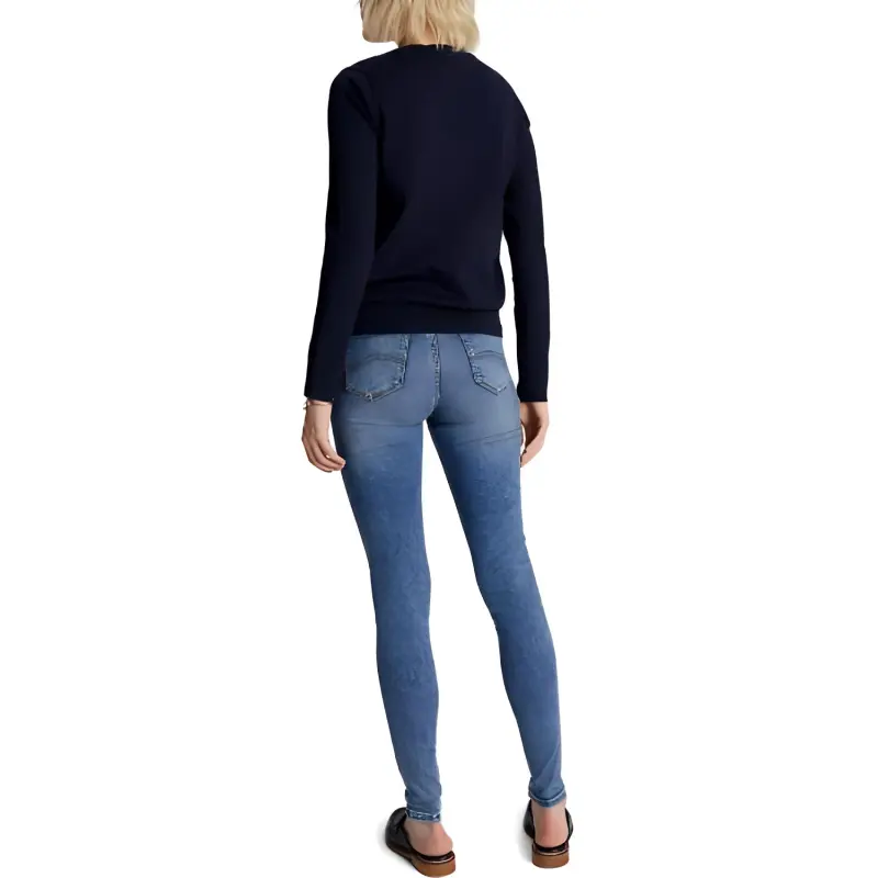 Tommy Hilfiger Solid Button Up Cardigan Sweaters Desert Sky Sweater Women's Marine Blue-1
