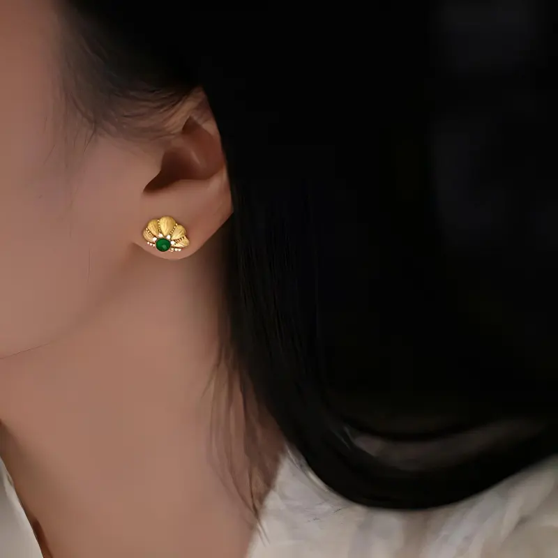 CARAT'S DIARY Colored Glaze Stud Earrings Women's-3