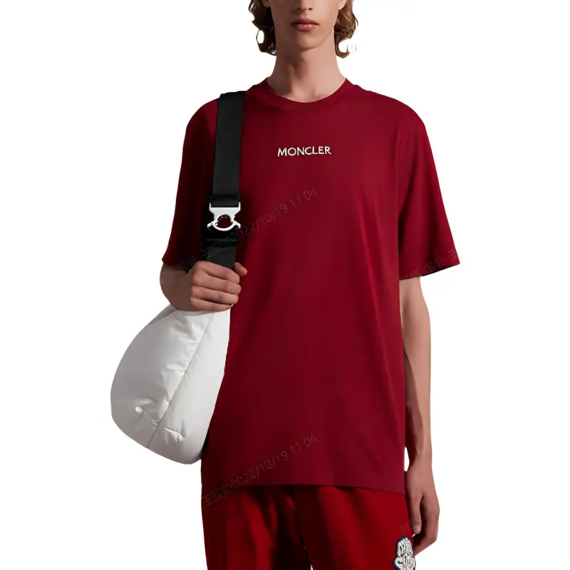 Moncler T-Shirts Men Red-1