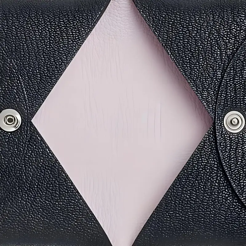HERMES Calvi Mysore Goat Skin Wallet Coin Purse Card Holder Women's Deep Sea Blue & Light Purple-2