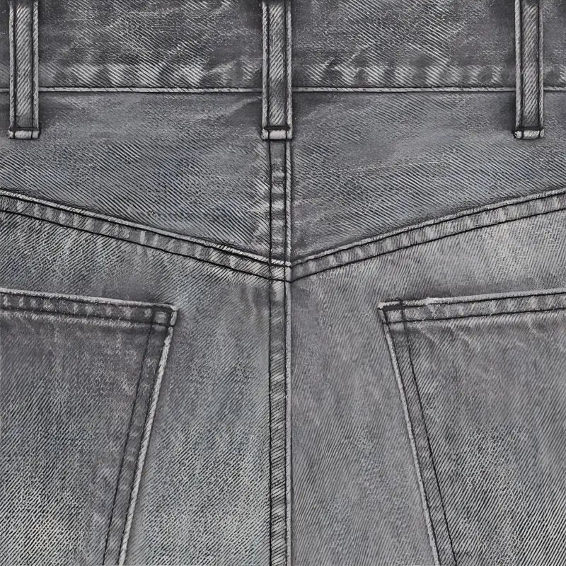 CELINE Wesley Jeans In Grey Valley Wash Denim-2
