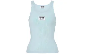 MOSCHINO Logo appliqué Tank Top