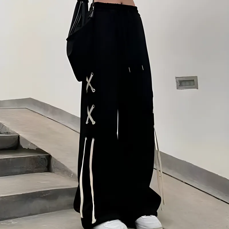 EOEI SS24 Casual Pants Women's Black-3