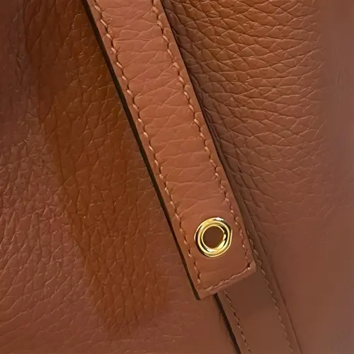 HERMES Picotin Lock Taurillon Clemence Leather Basket Bag Bucket Bag Handbag 18 Women's Pumpkin/Orange Red