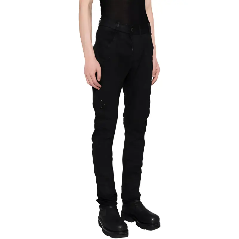 BORIS BIDJAN SABERI Distressed Drop crotch Skinny Trousers-3