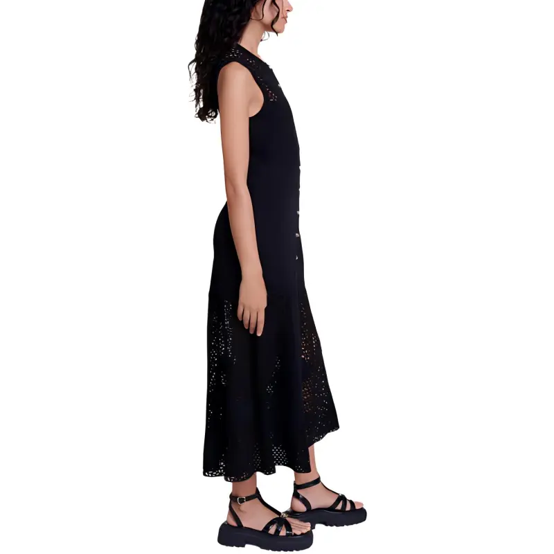 Maje Crochet knit Maxi Dress-3