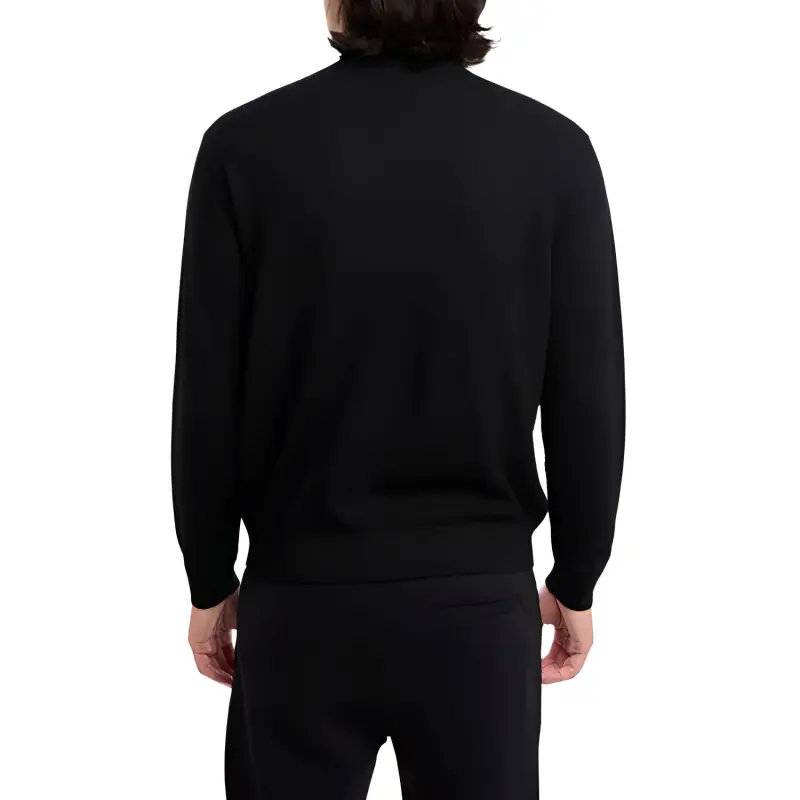 EMPORIO ARMANI Micro Textured Weave Mock Neck Jumper-5