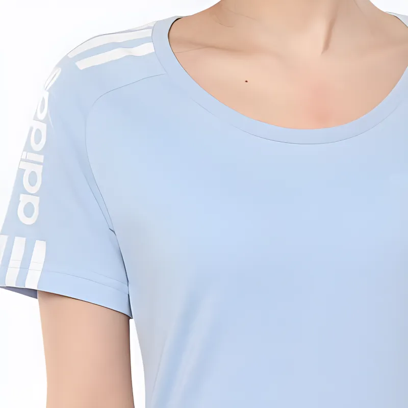 Adidas Neo Raglan Sleeve T Shirt Women's Light Blue-4