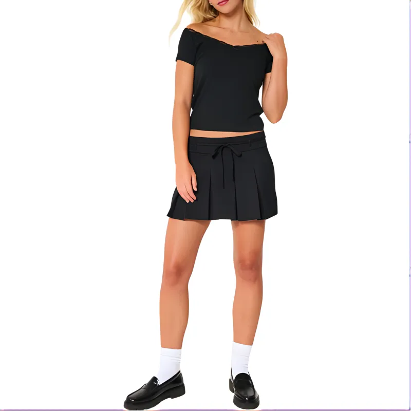 Hollister Casual Short Skirts Women's Black-1