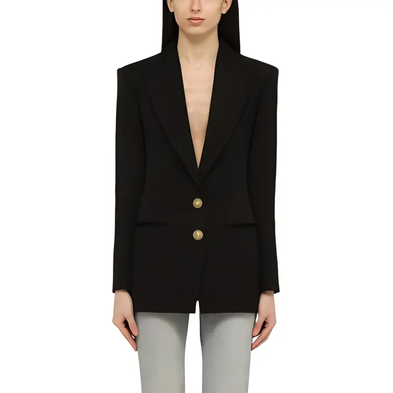 BALMAIN Single breasted Virgin Wool Blazer-1