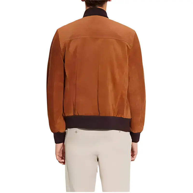 COACH SS23 Leather Jacket Men's Orange-2