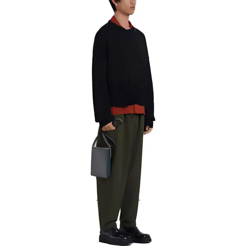 MARNI Cropped Gabardine Trousers-4