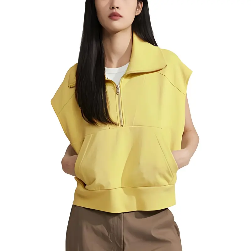 CALVIN KLEIN FW23 Sweatshirt Women's Yellow Cream-2