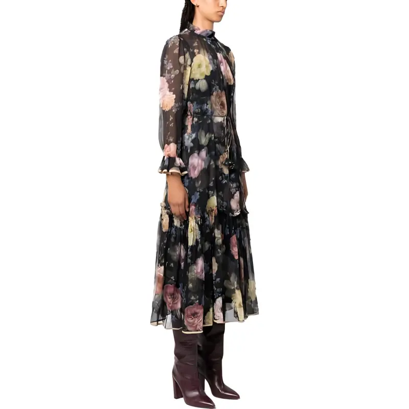 Zimmermann Long-Sleeved Dresses Women's Black-3