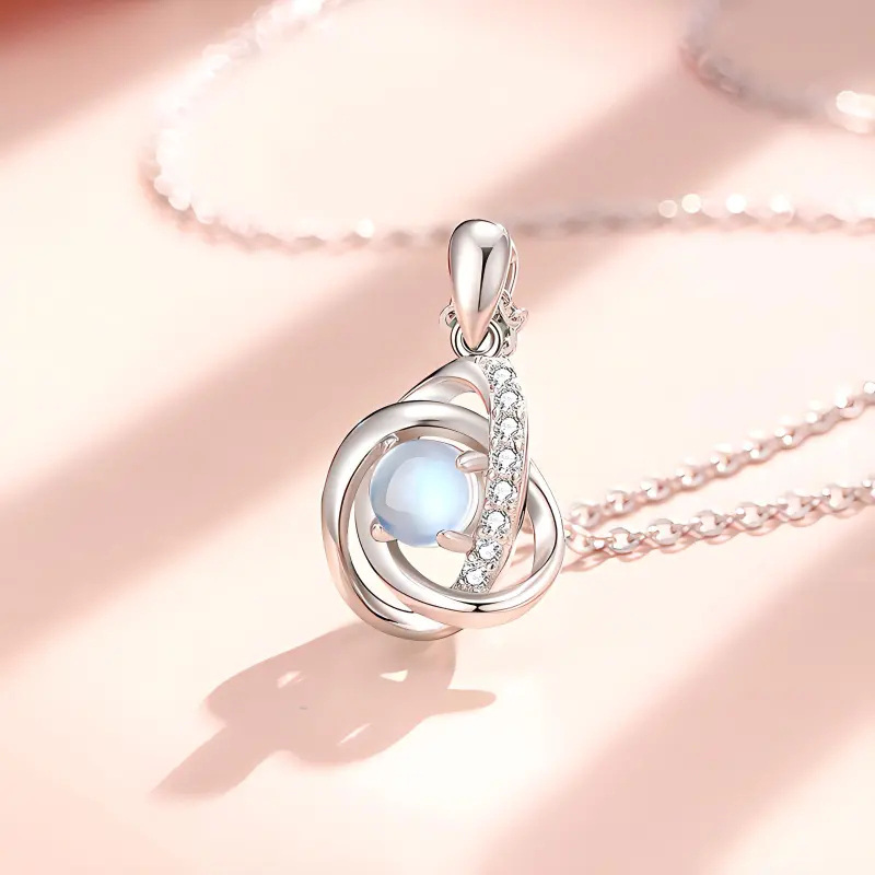 Brilliant Heart S925 Necklaces Women's-3