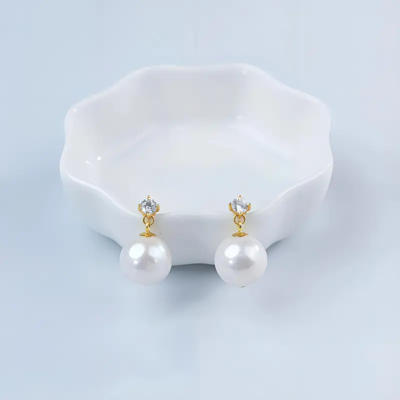ANGEPERLE Freshwater Pearl Earrings Women's-1