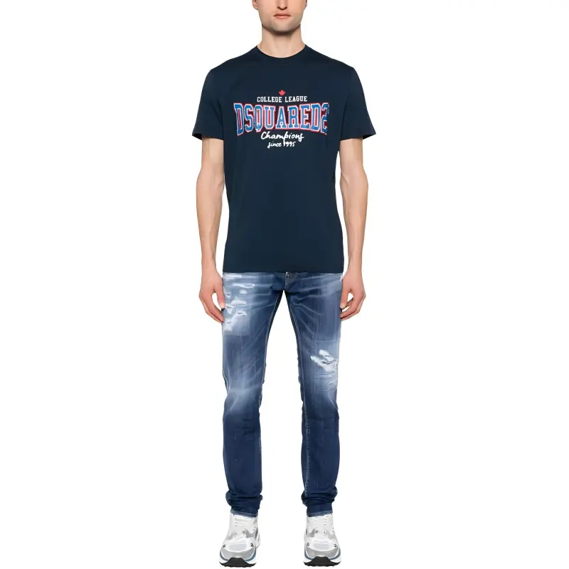 Dsquared2 Dark Ripped Cast Wash Cool Guy Jeans-2