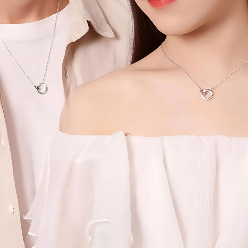 CHINA GOLD 925 Sterling Silver Necklaces Unisex-3