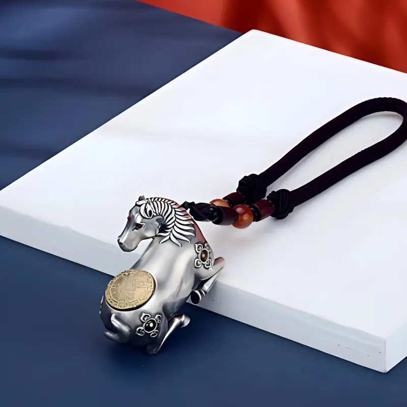 QINGFU 999 Fine Silver Ornaments Unisex-2
