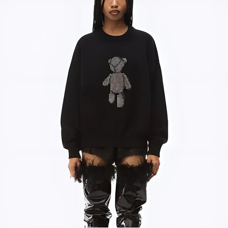 Alexander Wang Beiress Crystal embellished Wool Jumper-1