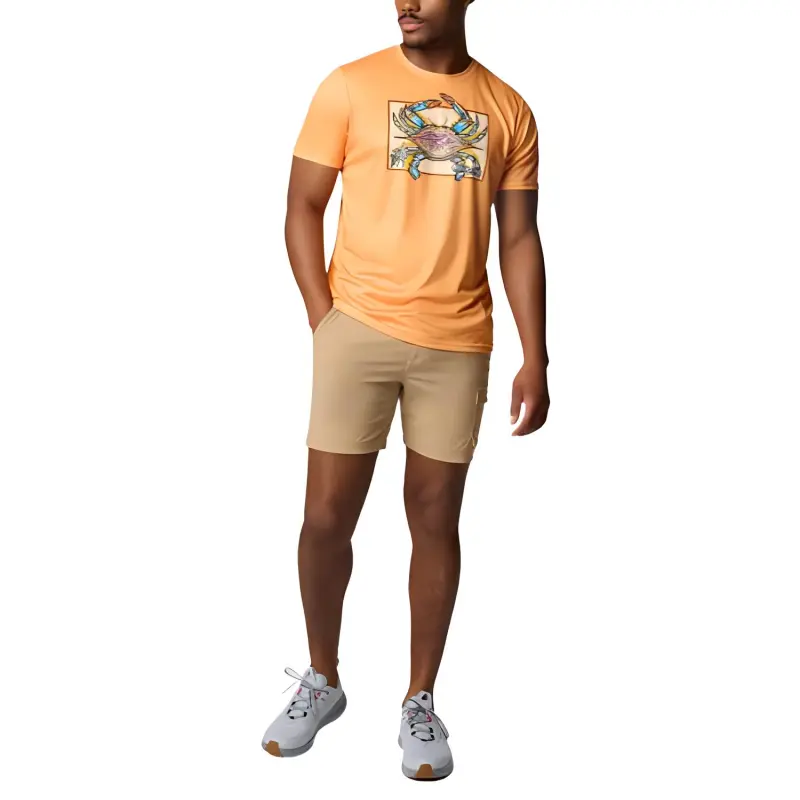 Columbia x Bentley Terminal Tackle PFG Omni Shade Omni Wick T Shirt Men's Orange-3