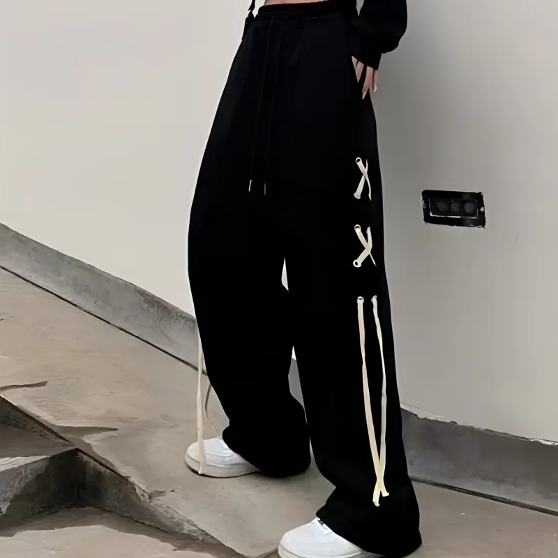 EOEI SS24 Casual Pants Women's Black-4