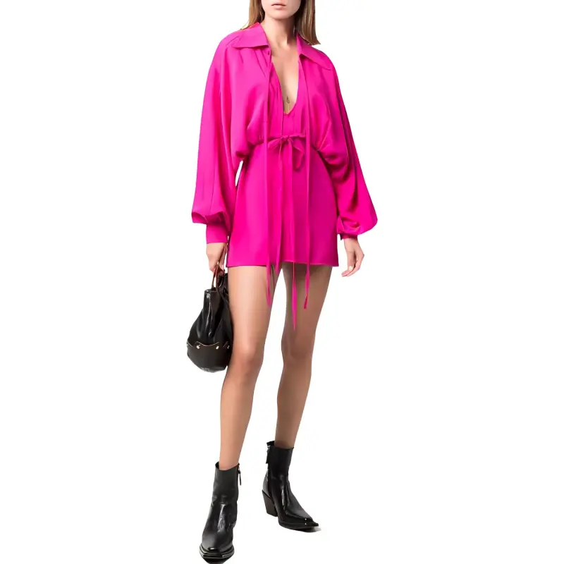 AMIPARIS Bow detail Long sleeve Dress-1