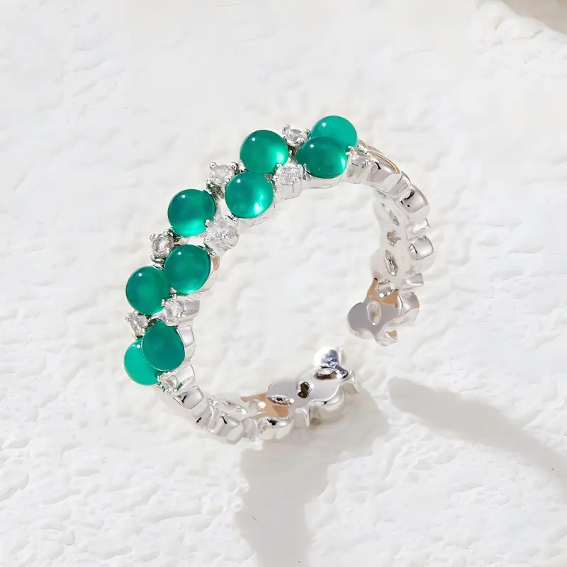 Suddenly Lucky Chalcedony Rings Women's-2