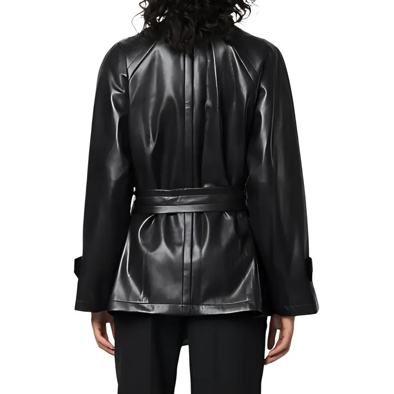 LOW CLASSIC Tied Waist Buttoned Jacket-4