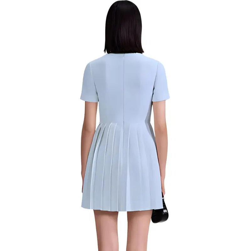 Self portrait Short Sleeved Dresses Women's Haze Blue-0