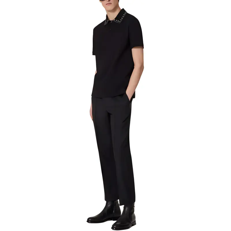 Valentino SS24 Polo Shirt Men's Black-3