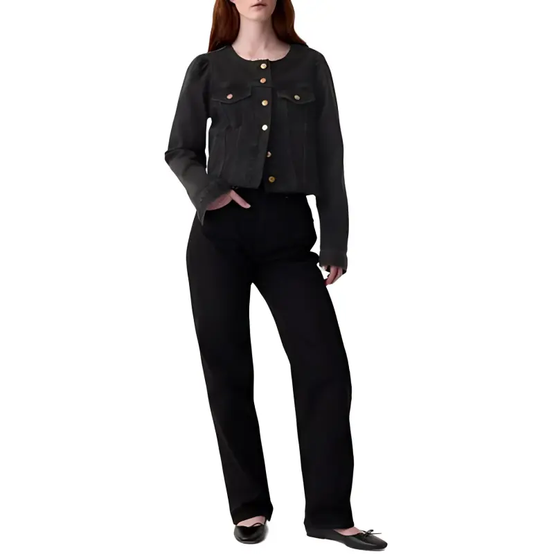 GAP Denim Jackets Women's Black-1