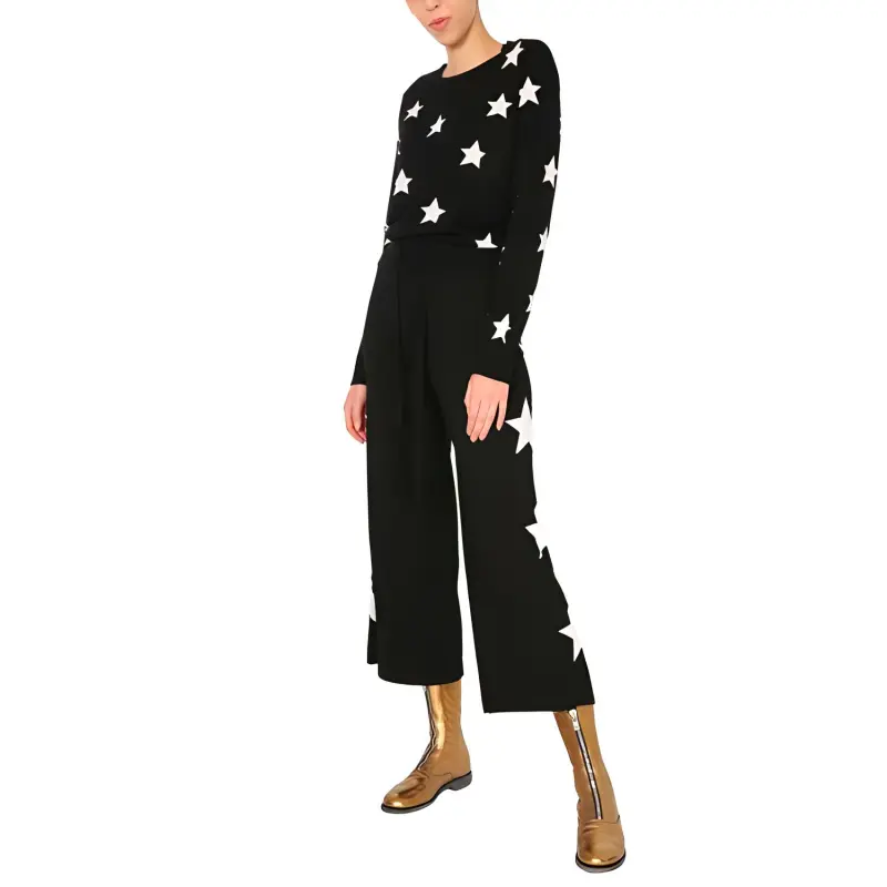 ETRE CECILE Intarsia Knit Pants-3
