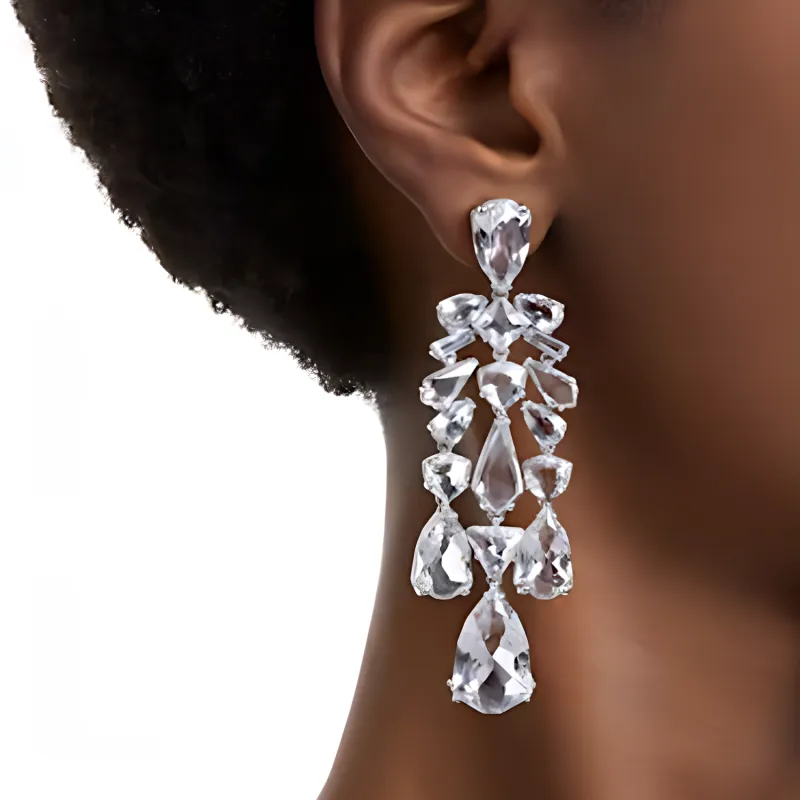 Swarovski Mesmera Earrings Women's Silver-4
