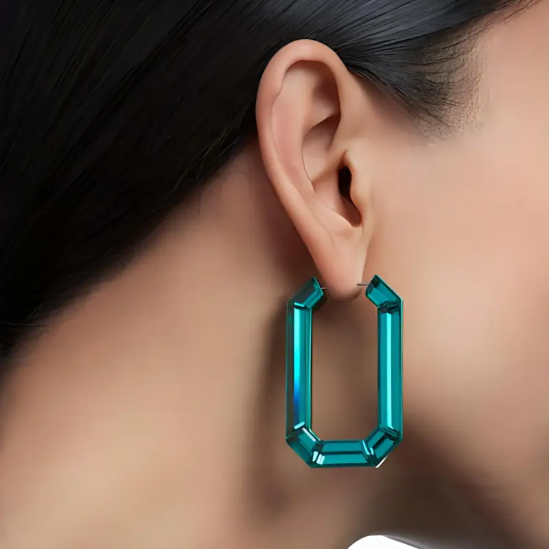 Swarovski Lucent Earrings Women's Green-3