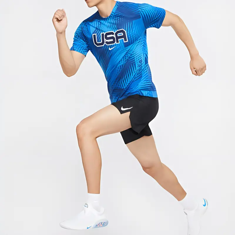 Nike T Shirts Men Transparent Blue-2