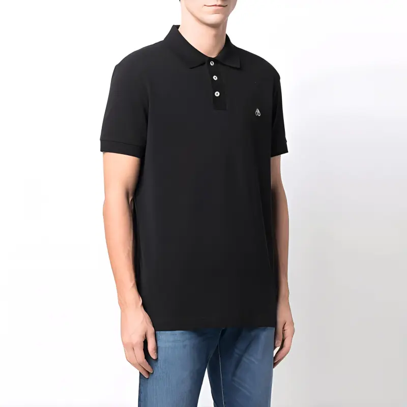 Moose Knuckles Polo Shirts Men Black-4
