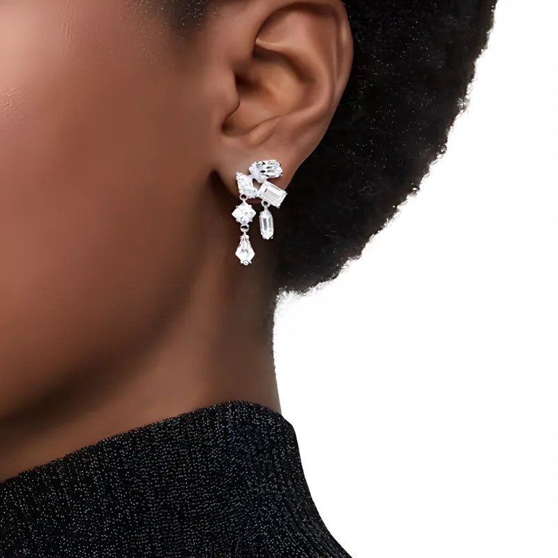 Swarovski Mesmera Crystal embellished Drop Earrings-4