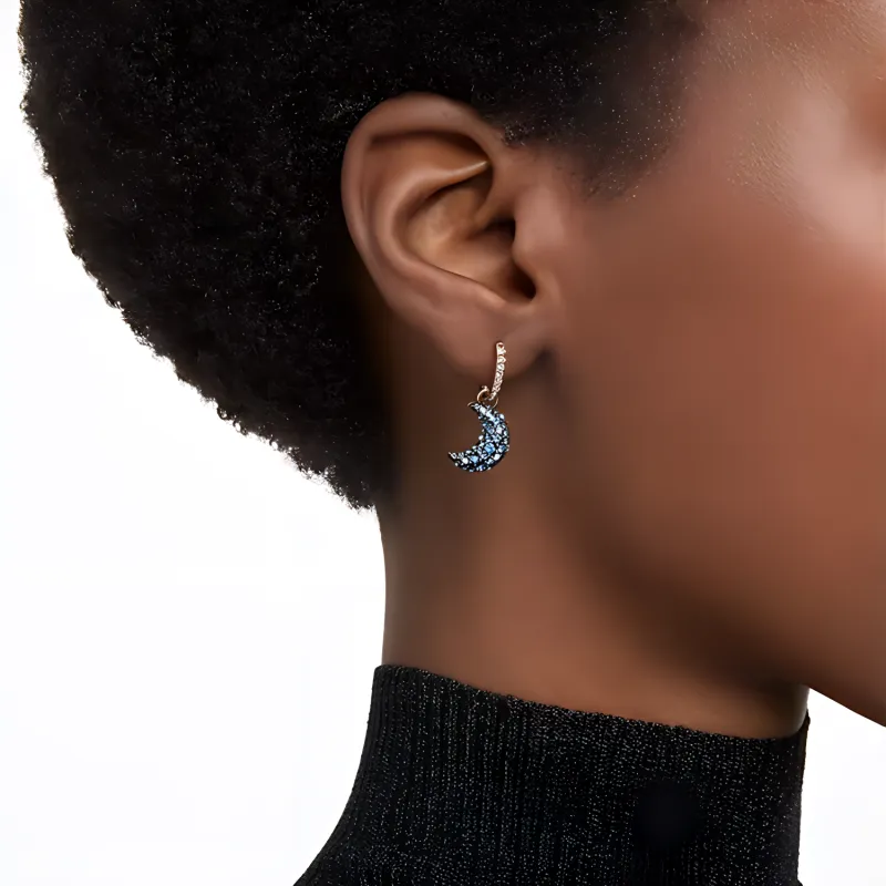 Swarovski Enamel Earrings Women's Blue-5